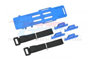 GPM LMTM0126A ALUMINUM 7075 BATTERY COMPARTMENT WITH ESC & RECEIVING BRACKET LOSI 1/18 Mini LMT 4X4 Brushed Monster LOS01026 - BLUE - LMTM0126A-B