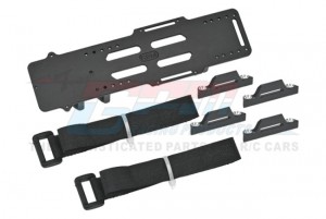 GPM LMTM0126A ALUMINUM 7075 BATTERY COMPARTMENT WITH ESC & RECEIVING BRACKET LOSI 1/18 Mini LMT 4X4 Brushed Monster LOS01026 - BLACK - LMTM0126A-BK