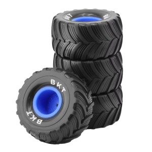 Rubber Tire & Rim Set 100 x 52mm 12mm Hex For 1/12 1/16 1/18 FOR LOSI MIN LMT MONSTER - BLUE - WH1005212/BU