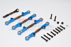 GPM YT160S SPRING STEEL COMPLETED ANTI-THREAD  TIE ROD WITH ALUMINIUM ENDS 1/10 AXIAL YETI ROCK RACER - Blue - YT160S-B