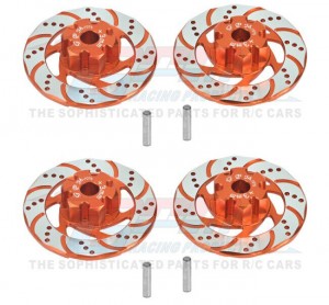 Aluminum 7075 Front & Rear +3mm HEX BRAKE DISK 8569 FOR TRAXXAS 1/7 UDR UNLIMITED TRUCK - ORANGE - UDR010DX+3N-OR2