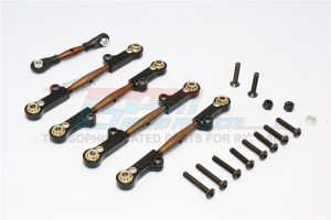 GPM YT160S SPRING STEEL COMPLETED ANTI-THREAD  TIE ROD WITH ALUMINIUM ENDS 1/10 AXIAL YETI ROCK RACER - Black - YT160S-BK