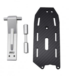 Extend Carbon Fiber W/ Aluminum 7075 ESC Mounting Plate HOBBYWING MAX5 MAX6 CASTLE XLX2 LOS251099 For LOSI 1/5 Losi - DBXL-E 1.0 2.0 - RS-LOS251099