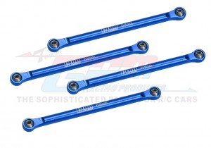 GPM Aluminum 7075 Upper 4-Link Bar Set LOS214044 For LOSI 1/18 Mini LMT MONSTER LOS01026 - BLUE - LMTM049FR-B