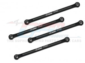 GPM Aluminum 7075 Upper 4-Link Bar Set LOS214044 For LOSI 1/18 Mini LMT MONSTER LOS01026 - BLACK - LMTM049FR-BK