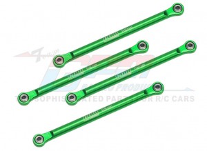 GPM Aluminum 7075 Upper 4-Link Bar Set LOS214044 For LOSI 1/18 Mini LMT MONSTER LOS01026 - GREEN - LMTM049FR-G