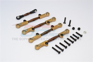 GPM YT160S SPRING STEEL COMPLETED ANTI-THREAD  TIE ROD WITH ALUMINIUM ENDS 1/10 AXIAL YETI ROCK RACER - Titanium - YT160S-TIT