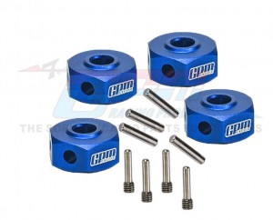 GPM LMTM010 Aluminum 7075 Hex Adapters 12mm LOS212050 For LOSI 1/18 Mini LMT Monster LOS01026 - BLUE - LMTM010-B