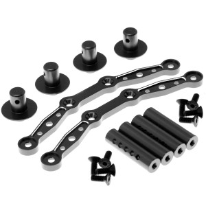 Aluminum Body Post Mount ARA320740 For Arrma 1/8 RC Mojave 4S 4X4 BLX Truck ARA4404 - BLACK - RS-ARA320740-BK