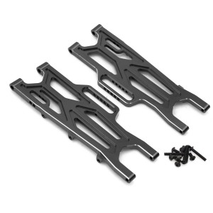 Aluminum Rear Suspension Arms ARA330710  For ARRMA 1/10 KRATON / OUTCAST 4X4 4S V2 BLX TRUCK - BLACK - RS-ARA330710