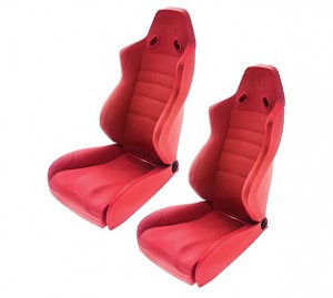 Universal Foldable Driver Seat Set - 2pcs Type A For 1/10 RC Crawler Truck Axial SCX-10 WRAITH RR10 TRAXXAS TRX-4 - RED - AS-DST01/RE