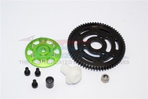 ALUMINIUM SPUR GEAR ADAPTER STEEL  SPUR GEAR 32 PITCH 66T AXIAL YETI ROCK RACER - YT1666T-G