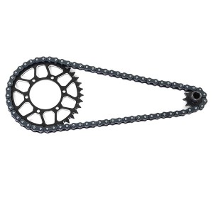 Aluminum 7075 Front Chain Sprocket Set - 10T Chain 70 Roller LOS262000 For LOSI 1/4 PROMOTO MX Motorcycle Bike LOS06000 - BLACK - LOS2620034/BK