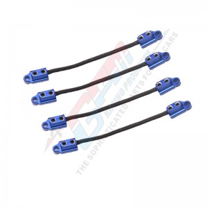 GPM Aluminum Front & Rear Suspension Travel Limit Straps LOS243013 For LOSI 1/18 Mini LMT Monster LOS01026 - BLUE - LMTMSP-B