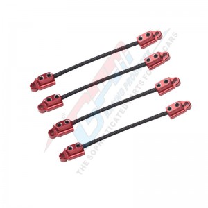 GPM Aluminum Front & Rear Suspension Travel Limit Straps LOS243013 For LOSI 1/18 Mini LMT Monster LOS01026 - RED - LMTMSP-R