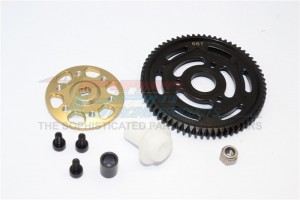 ALUMINIUM SPUR GEAR ADAPTER STEEL  SPUR GEAR 32 PITCH 66T AXIAL YETI ROCK RACER - YT1666T-TIT