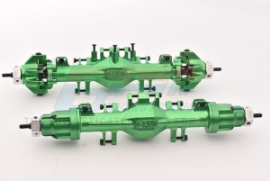 GPM Aluminum 7075 Front & Rear Axle Housing Kit For RC LOSI 1/18 Mini LMT Monster - GREEN - LMTM1213-G
