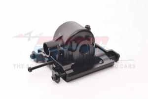 GPM LMTM039 Aluminum 7075 Center Gear Box Housing W/ Covers LOS212037 FOR LOSI 1/18 Mini LMT LOS01026T2 LOS01026T1 - BLACK - LMTM039-BK
