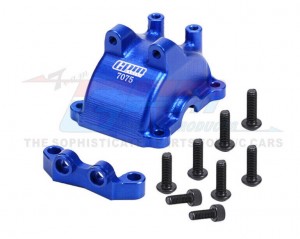GPM 7075 TT2012AN Front / Rear Gearbox Cover W/ Upper Arm Stabilizer A4 A2 For 1/10 TAMIYA TT-02 TT02T RC Touring Car - BLUE - TT2012AN-B