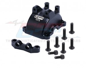 GPM 7075 TT2012AN Front / Rear Gearbox Cover W/ Upper Arm Stabilizer A4 A2 For 1/10 TAMIYA TT-02 TT02T RC Touring Car - TT2012AN-BK