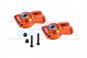 GPM ALUMINUM 7075 REAR HUB W/ LARGE SIZE BEARINGS LOS234020 FOR RC LOSI 1/10 LASERNUT TENACITY LOS03028 - ORANGE - LU4022N-OR