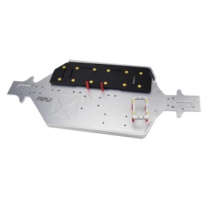 Aluminum 7075 Main Chassis W/ Carbon Fiber Battery Tray Servo Mount C-00180-862 C-00180-615 For TEAM CORALLY 1/7 RC ASUGA XLR ROLLER C-00488 - RS-C-00180-862A
