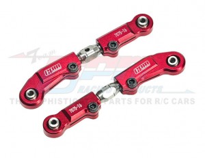 GPM Aluminum 7075 Stainless Steel Adjustable Front Steering Links TKR5056 TKR9523 1/10 TEKNO MT410 2.0 4X4 Pro Monster TkR9501 - RED - MT2162S-R