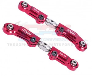 GPM Aluminum 7075 Stainless Steel Front Camber Links TKR5188B TKR9523 1/10 TEKNO MT410 2.0 4X4 Pro Monster TkR9501 - RED - MT2054S-R