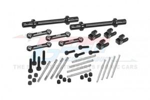 GPM LMTM312FR ALUMINUM 7075 FRONT & REAR SWAY BAR SET LOS214042 FOR LOSI 1/18 Mini LMT 4X4 Brushed Monster LOS01026 - LMTM312FR-BK