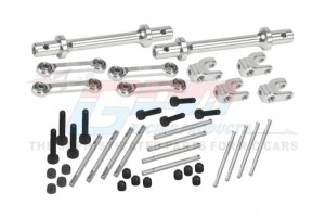 GPM LMTM312FR ALUMINUM 7075 FRONT & REAR SWAY BAR SET LOS214042 FOR LOSI 1/18 Mini LMT 4X4 Brushed Monster LOS01026 - SILVER - LMTM312FR-S