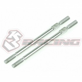 3RACING 3RAC-TR355 64 Titanium 3mm Turnbuckle - 55mm 2 Pcs For 1/10 RC Car - 3RAC-TR355