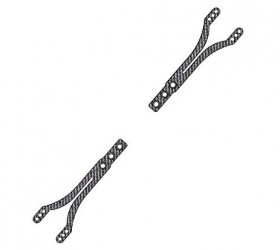 3RACING SAK-C130C Separated Graphite Upper Deck 55 For 1/10 SAKURA Cero Ultra 2.0 Car - SAK-C130C