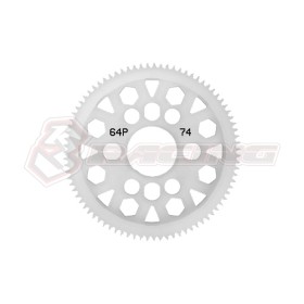 3RACING 3RAC-SG6474 POM 64 Pitch Spur Gear 74T Ver 2 For 1/10 RC Car - 3RAC-SG6474