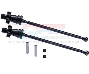 GPM TXM8170B 7075 Alloy Hex W/ Carbon Steel Front / Rear Driveshaft CVD 7750X 7768 For TRXXAS 1/5 X-Maxx 8S - BLACK - TXM8170B-BK
