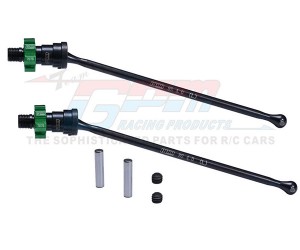 GPM Steel Front / Rear Driveshaft & 7075 Alloy Hex 7768 7896 For TRAXXAS 1/6 XRT 8S 1/5 X-MAXX WideMaxx 8S MONSTER - GREEN - XRT190-G
