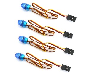 Engineering Rotating LED Flashing Lamp - 4cs For 1/14 TAMIYA TRACTOR ENGINEERING CONSTRUCTION TRUCK - RS-ELED01-BU