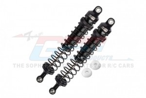GPM RK122R ALUMINUM REAR ADJUSTABLE DAMPERS - 122mm FOR LOSI 1/10 4WD ROCK REY BRUSHLESS ROCK RACER LOS03009T1/T2 - BLACK - RK122R-BK-BK