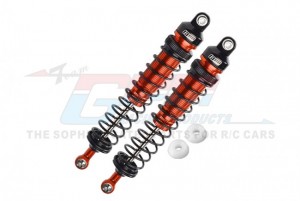 GPM RK122R ALUMINUM REAR ADJUSTABLE DAMPERS - 122mm FOR LOSI 1/10 4WD ROCK REY BRUSHLESS ROCK RACER LOS03009T1/T2 - RK122R-OR-BK