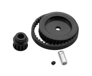 Aluminum Belt Gears Pulley Conversion Kit 12T / 30T For TRAXXAS 1/10 RC TRX-4 TRX-6 Crawler - TRX4-PCS01-BK