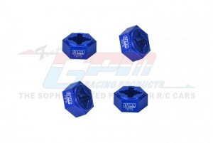 GPM MGG010 ALUMINUM 7075 WHEEL HEX ARRMA 1/18 GRANITE GROM ARA2102 / TYPHON GROM ARA2106 - BLUE - MGG010-B