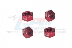 GPM MGG010 ALUMINUM 7075 WHEEL HEX ARRMA 1/18 GRANITE GROM ARA2102 / TYPHON GROM ARA2106 - RED - MGG010-R
