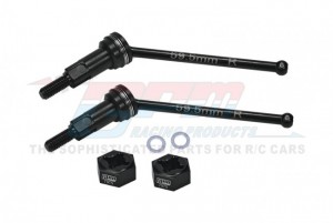 GPM MGG059RS CARBON STEEL REAR CVD DRIVE SHAFTS W/ ALUMINUM 7075 WHEEL HEX ARRMA 1/18 GRANITE GROM ARA2102 / TYPHON GROM ARA2106 - BLACK - MGG059RS-BK