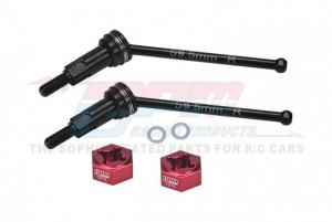 GPM MGG059RS CARBON STEEL REAR CVD DRIVE SHAFTS W/ ALUMINUM 7075 WHEEL HEX ARRMA 1/18 GRANITE GROM ARA2102 / TYPHON GROM ARA2106 - RED - MGG059RS-R