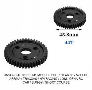 UNIVERSAL STEEL M1 SPUR GEAR 30T - 52T For RC TRAXXAS ARRMA HPI RACING LOSI MUGEN SEPRENT OFNA RC CAR MONSTER TRUCK - RS-M1/44T