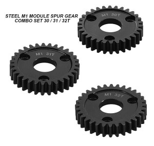 STEEL MOD 1 M1 SPUR GEAR 3PCS COMBO SET For RC TRAXXAS ARRMA HPI RACING LOSI MUGEN SEPRENT OFNA RC CAR MONSTER TRUCK - RS-M1303132T