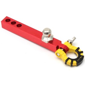 Metal Rear Bumper Tow Trailer Hook Hitch Red For 1/10 RC TRAXXAS TRX-4 / AXIAL SCX10 CRAWLER TRUCK - YELLOW - RS-BTH01/YE