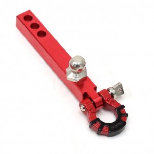 Metal Rear Bumper Tow Trailer Hook Hitch Red For 1/10 RC TRAXXAS TRX-4 / AXIAL SCX10 CRAWLER TRUCK - RED - RS-BTH01/RE