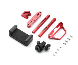 Aluminum Transmitter Protector Frame With Phone Holder For FLYSKY Noble NB4 PRO Edition Transmitter - RS-NB4AF/RE