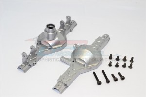 ALLOY FRONT/REAR GEAR BOX  AXIAL SCX10 - Gun silver - SCX012-GS