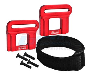 GPM 7075 Aluminum Battery Hold-Down Retainer 9628  For TRAXXAS 1/8 MAXX SLASH / SLEDGE - RED - TS0126-R